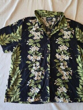 Shannon Marie Hawaiian Floral Print Cotton Shirt Made in Hawaii